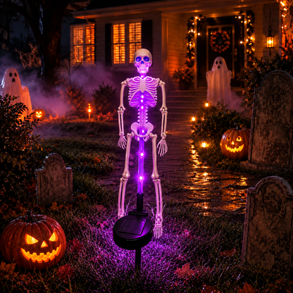 💀 Solar Skeleton Yard Stake