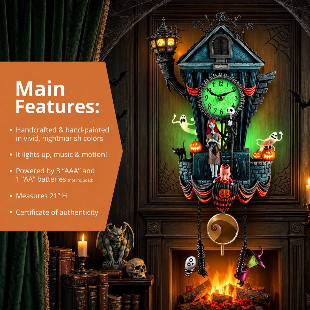 The Nightmare Before Christmas Cuckoo Clock - New 2026