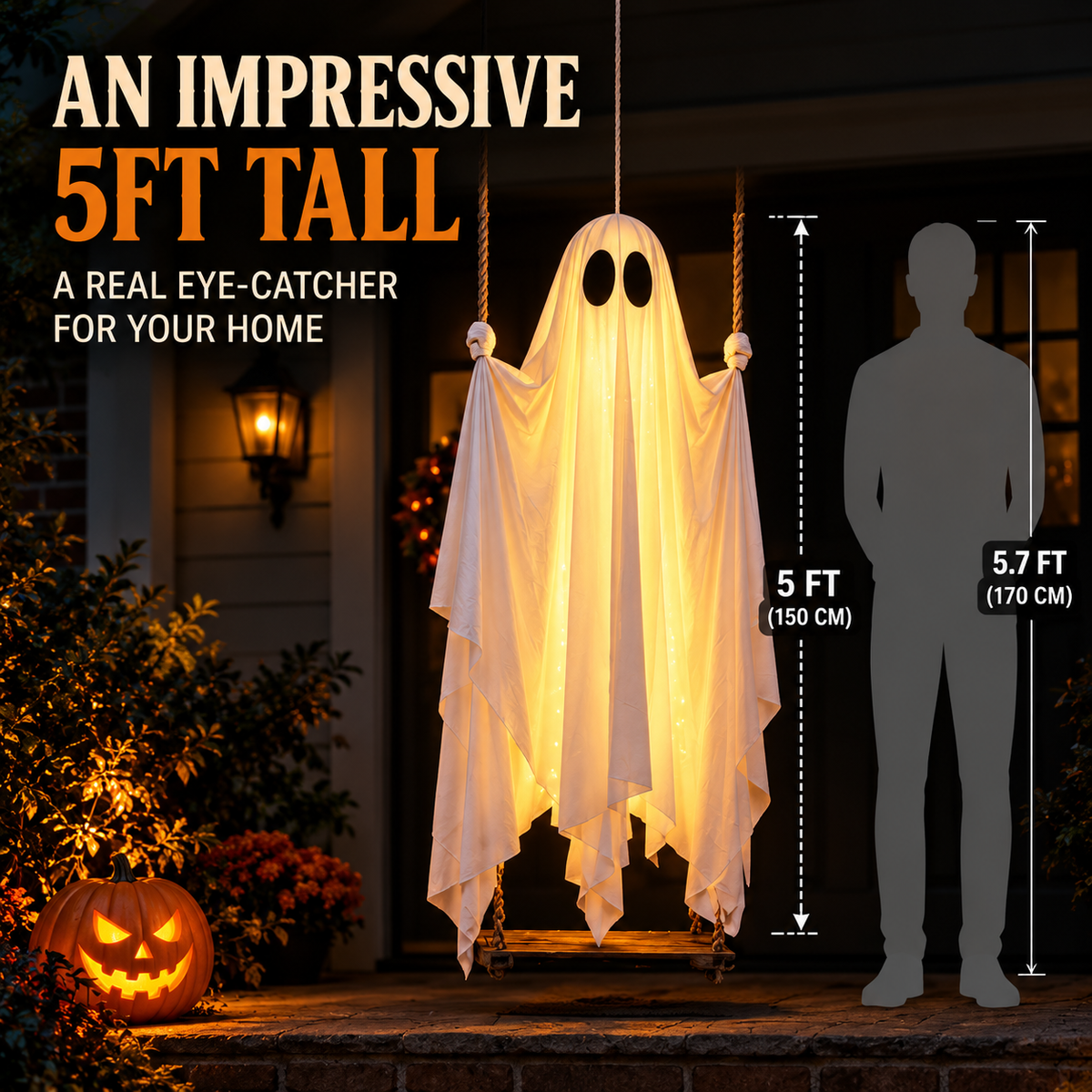 The Swinging Spirit — Halloween Outdoor Decoration 2026