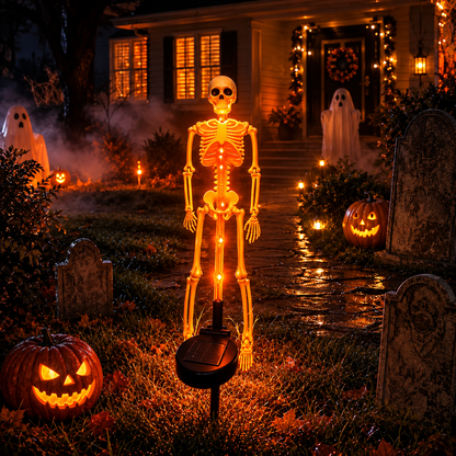 💀 Solar Skeleton Yard Stake
